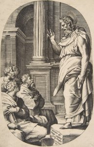 Saint Paul prêchant, composition ovale, 1547
