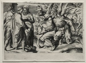 Silenus et le Roi Midas - Giulio Bonasone
