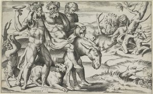 Silenus chevauchant un âne