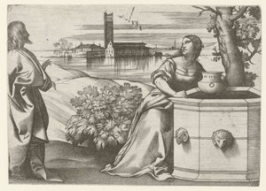 Christ parlant avec la femme samaritaine au puits