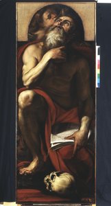 Saint Jérôme avec un ange - Giulio Cesare Procaccini