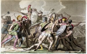 Combat pour le cadavre de Patrocle (Guerre de Troie) - Giulio Ferrario