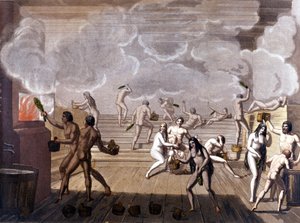Bains russes, début du 19ème siècle dans "Le Costume Ancien et Moderne" par Jules Ferrario - Giulio Ferrario