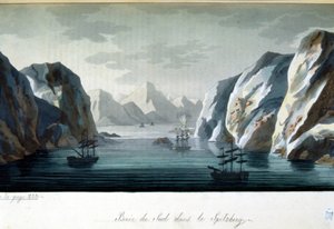 Baie du Sud à Spitzberg, Norvège - dans « Le costume ancien et moderne » de Jules Ferrario, éd. Milan - Giulio Ferrario