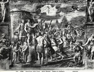 Vision de la Croix de Constantin, de la Sala di Costantino, Chambres de Raphaël - Giulio Romano