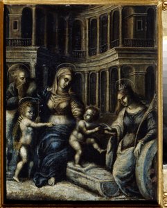 La sainte famille avec sainte Catherine - Giulio Romano