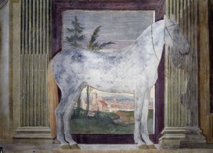 Portrait du cheval Glorioso Fresco - Giulio Romano