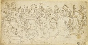 Cavalerie romaine en marche - Giulio Romano