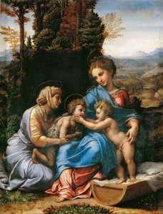 La Sainte Famille avec Jean-Baptiste enfant et Sainte Élisabeth La Petite Sainte Famille
