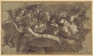 La Vestale Tuccia avec le tamis - Giulio Romano
