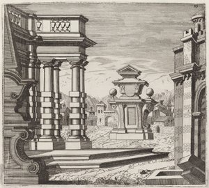 Fantaisie architecturale avec portails et monuments