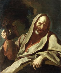Diogène (c.412-323 av. J.-C.) avec sa Lanterne, vers 1720-40 - Giuseppe Antonio Petrini