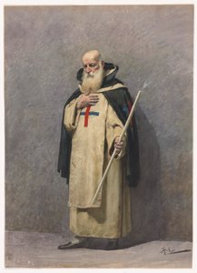 Un prêtre âgé debout - Giuseppe Aureli