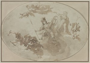 Étude de plafond : Allégorie de la paix et de la guerre