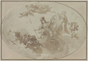 Étude de plafond : Allégorie de la paix et de la guerre, c. 1800
