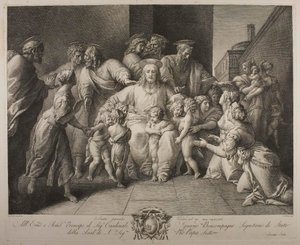 Le Christ bénissant les enfants - Giuseppe Cades
