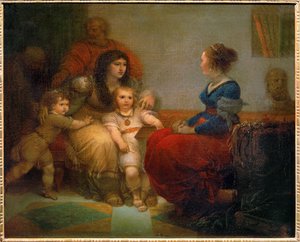 Cornelie, mere des Gracques - Cornelia, mère des Gracques avec ses fils Tiberius et Gaius, et sa fille Sempronia ... - Giuseppe Cades