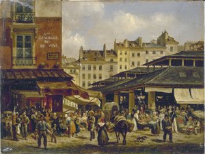 Les Halles et la rue de la Tonnellerie - Giuseppe Canella