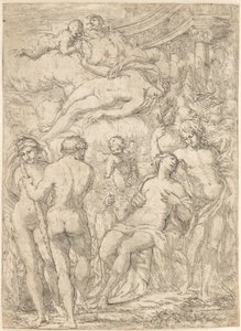 Allégorie avec des figures mythologiques