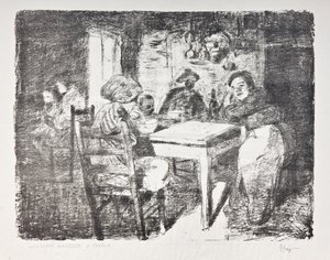 À table, vers 1907
