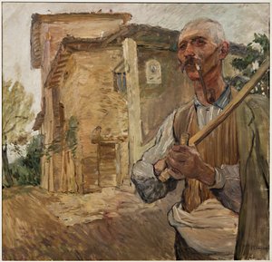 Homme avec une pipe - Giuseppe Graziosi