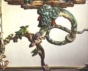 Le Salon Chinois détail représentant un dragon élaboré, 1769