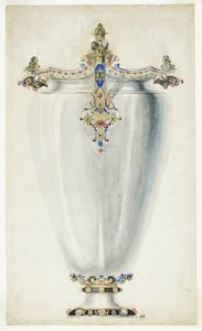 Vase monumental orné de bijoux