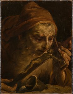 Antoine abbé embrassant le crucifix - Giuseppe Maria Crespi