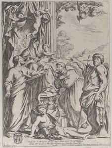 La Vierge en trône avec trois saints, 1668 - Giuseppe Maria Mitelli