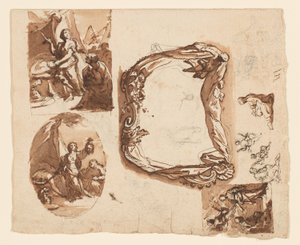 Judith et Holopherne et Autres Études (recto) ; Diane et Endymion (verso) - Giuseppe Nicola Nasini