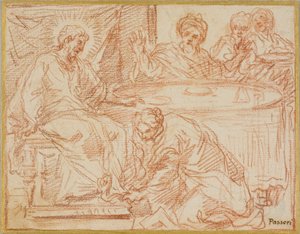 Madeleine lave les pieds du Christ - Giuseppe Passeri