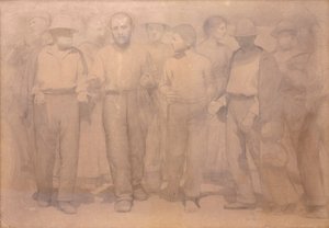 Dessin pour Le Quatrième État - Giuseppe Pellizza da Volpedo