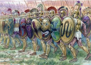 Grèce antique : la charge des hoplites, fantassins grecs