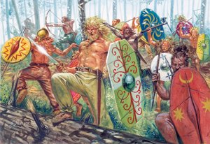 Horde de guerriers germaniques - Giuseppe Rava