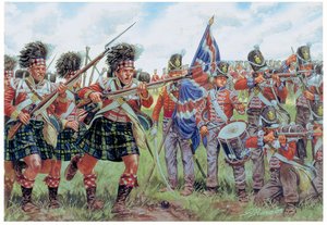 Guerres napoléoniennes : soldats écossais et britanniques à la bataille de Waterloo le 18 juin 1815 (illustration de Giuseppe Rava) - Giuseppe Rava