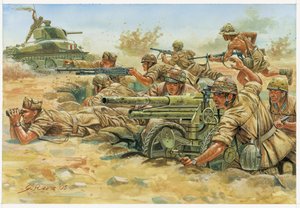 Seconde Guerre mondiale : Soldats de la division Folgore, une unité de parachutistes italiens en Afrique du Nord
