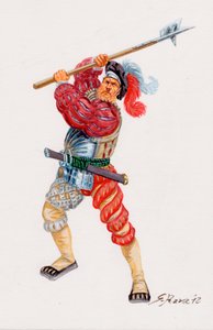 Un lansquenet, piquier mercenaire allemand - Giuseppe Rava