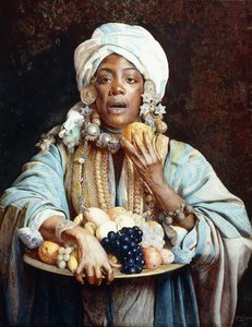 Un vendeur de fruits nord-africain