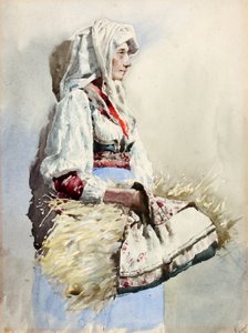 Paysanne italienne, fin du XIXe-début du XXe siècle - Giuseppe Signorini