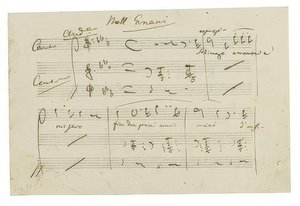 Autographe : Opéra Ernani, Finalarie Solingo, errante e misero