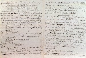 Lettre manuscrite de Giuseppe Verdi à l