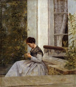 Une femme crochetant