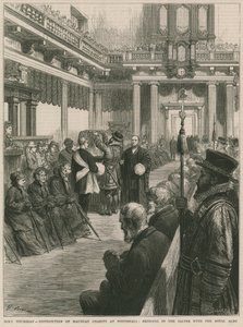 Distribution de la charité du dimanche à Whitehall (gravure)