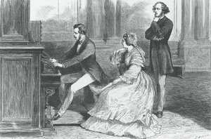Le prince Albert de Saxe jouant devant la reine Victoria et Felix Mendelssohn Bartholdy (1809-1847), gravure
