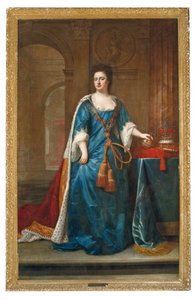 Portrait de la reine Anne (1665-1714) - Godfrey (studio of) Kneller