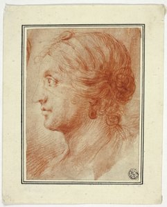 Buste de femme de profil à gauche - Godfrey Kneller