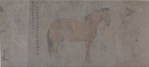 Détail de cinq chevaux de tribut (détail) - Gonglin Li