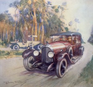 Affiche publicitaire pour les voitures Bentley - Gordon Crosby