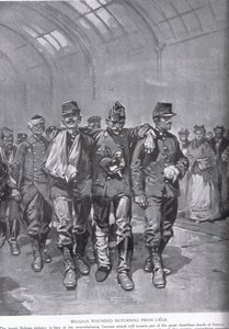 Blessés belges revenant de Liège, de 