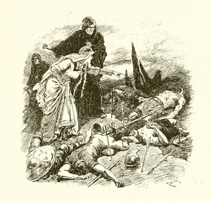 La reine Edith trouvant le corps de Harold après la bataille de Hastings